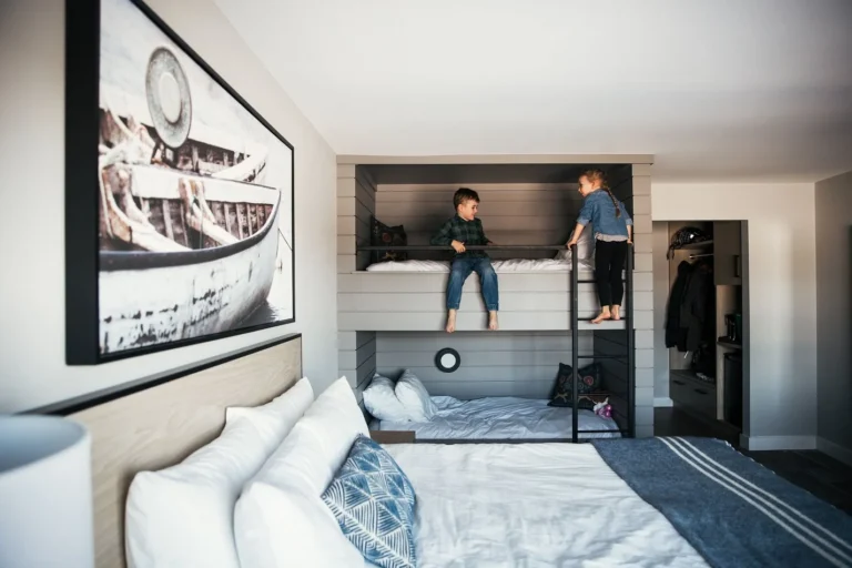 Family guest room with bunk beds at Mill River Resort in Western Prince Edward Island.